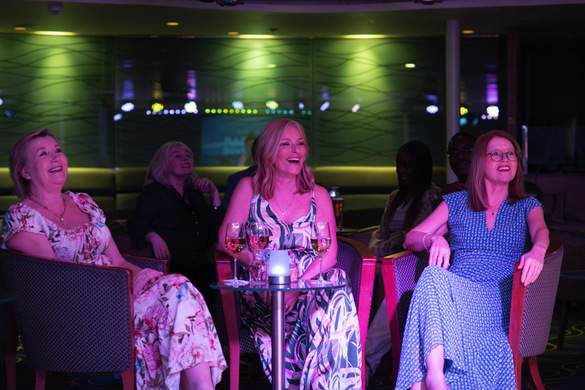 Fred. Olsen Cruise Lines Guests watching the entertainment in the Lido lounge, Balmoral.jpg